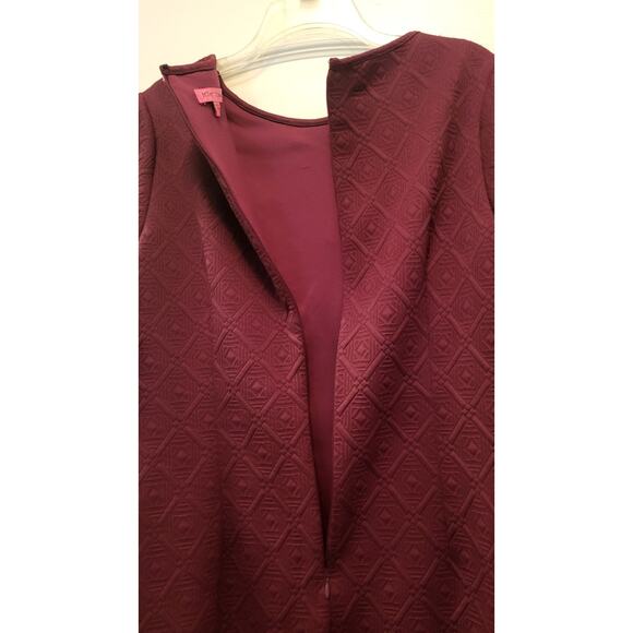 Betsey Johnson Long Sleeve Round Neck Dress Size 12 Burgundy NWT 80s - Picture 16 of 16